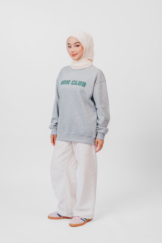 Besties Mom Club Sweatshirt in Grey